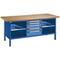 Compact workbench, W2000xD700xH845 mm, with 5 drawers and 2 shelves, type TM CLASSIC